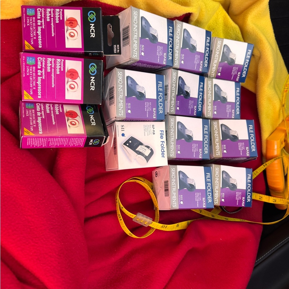 Seiko instruments file folder SLP-FLB and SLP-FLR labels lot